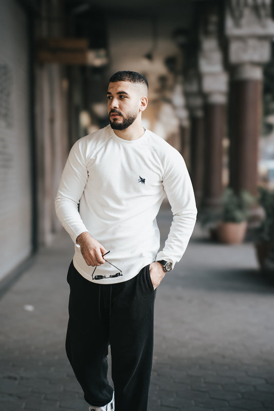 Winter Long Basic T-Shirt - White