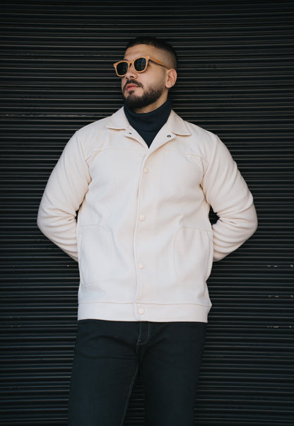 Relaxed-Fit Overshirt - Beige