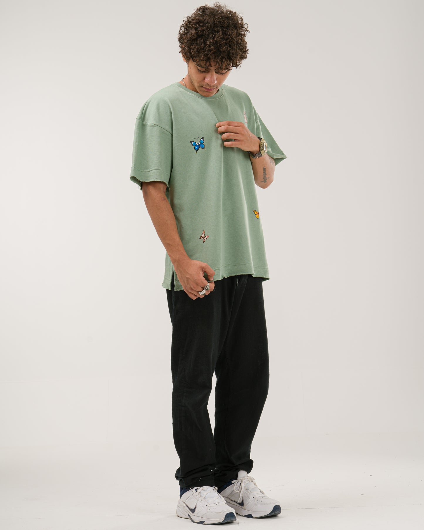 Oversized Butterfly T-Shirt - Mint Green