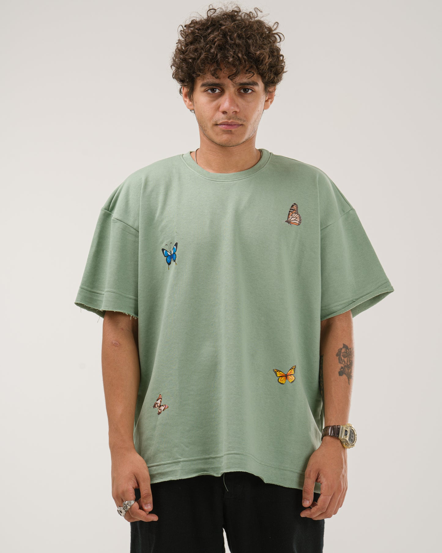 Oversized Butterfly T-Shirt - Mint Green