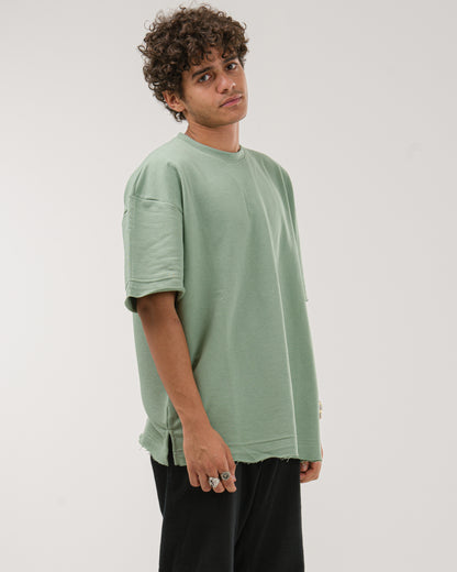 Oversized Extinct Beast T-Shirt - Mint Green