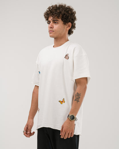 Oversized Butterfly T-Shirt - White