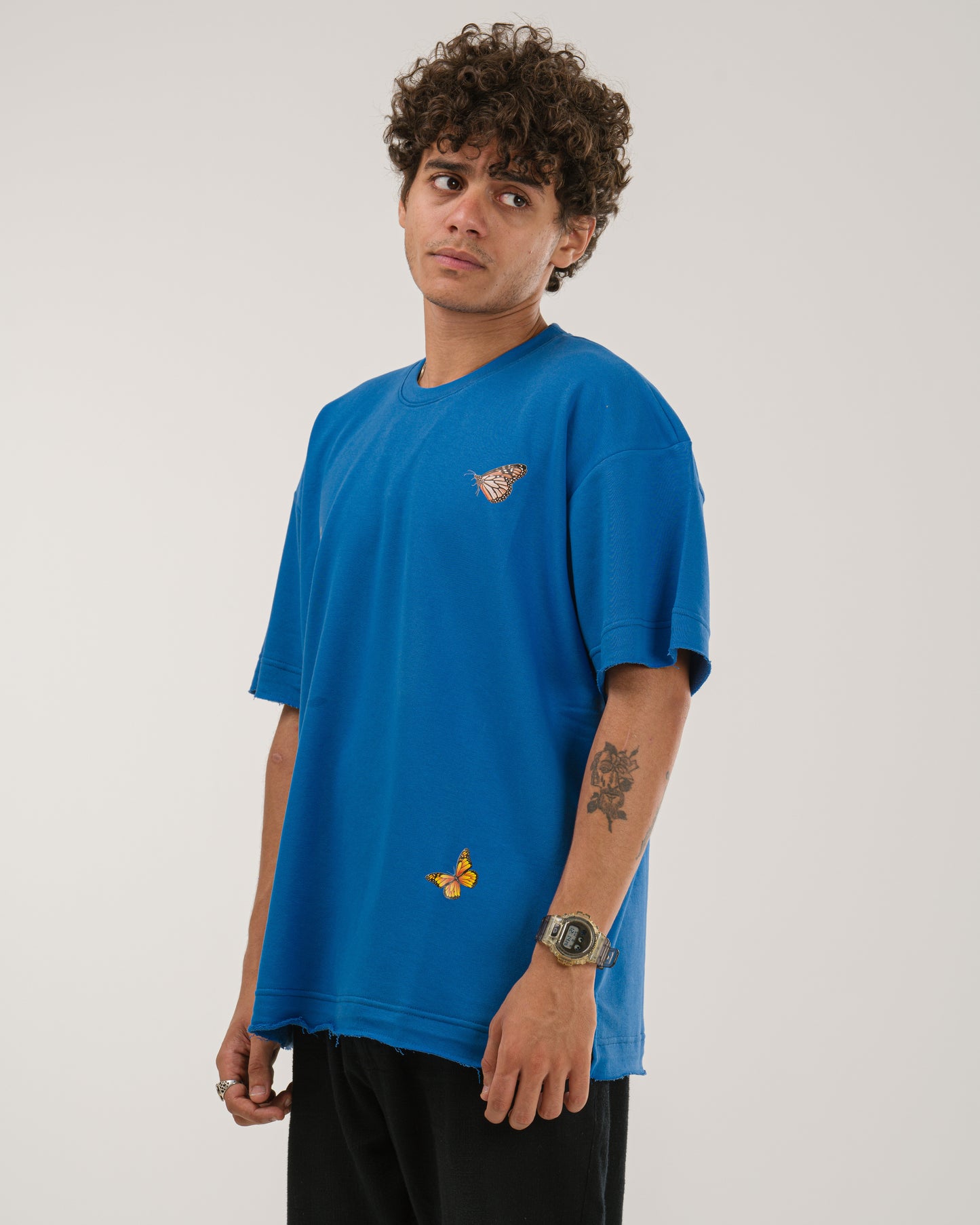 Oversized Butterfly T-Shirt - Blue